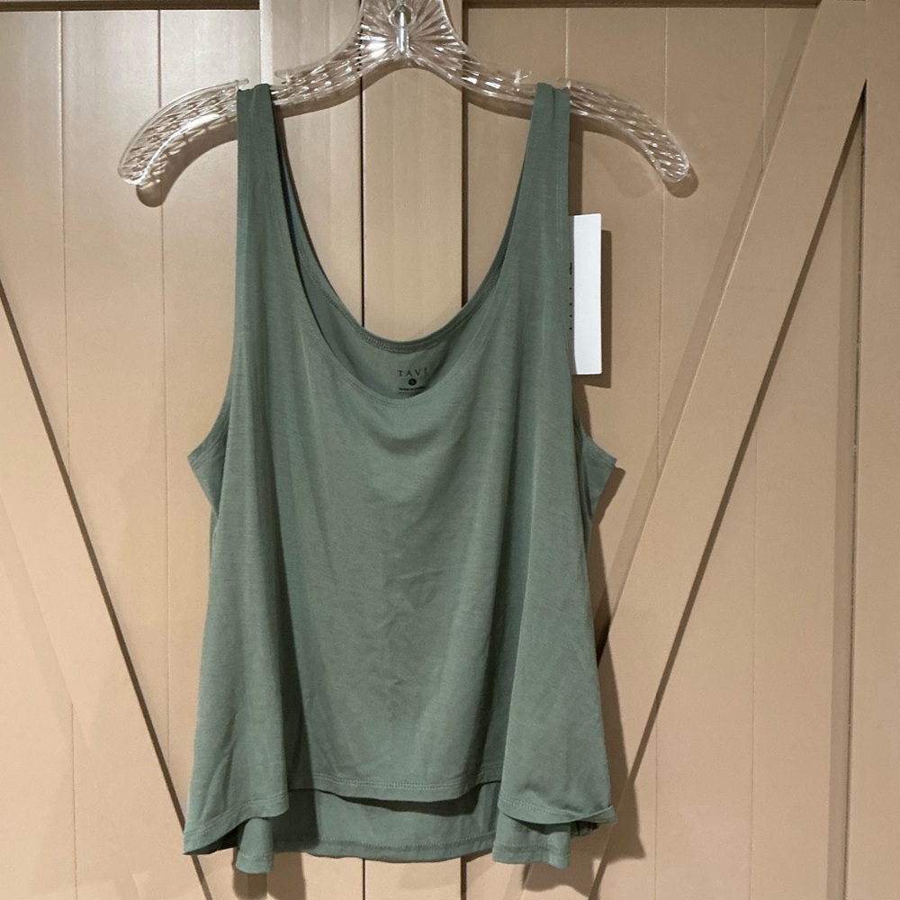 Women's sage Green Tank Top fit and flair. Will fit small medium
